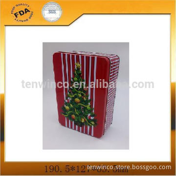 Round Christmas Gift Tin Boxes,Cartoon Printed Cracker Tin Boxes Wholesale